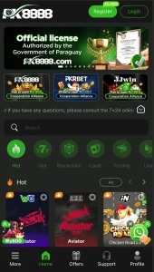 PK8888 Game interface