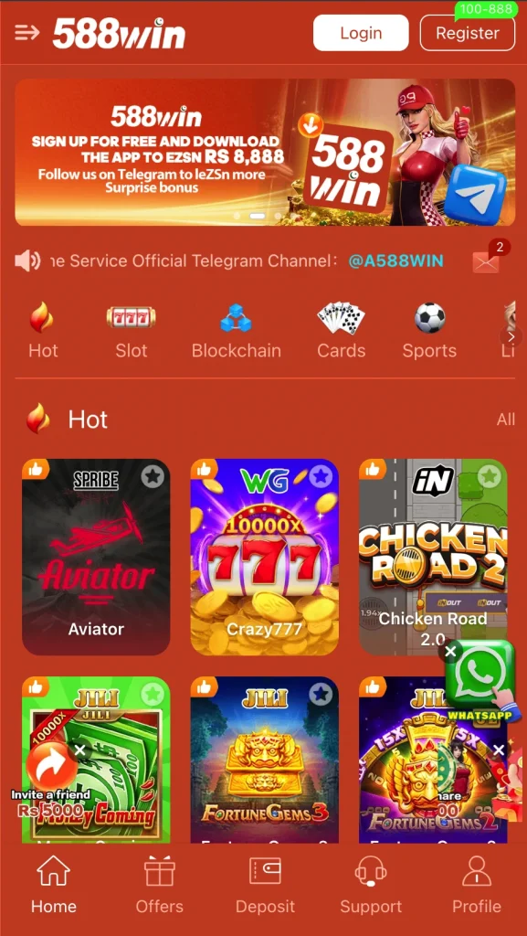 588win game interface