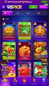 98pkr game interface screenshot