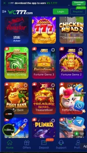 wc777 games list screenshot